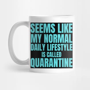 Seems Like My Normal Daily Life Is Called Quarantine Funny Introvert Autism Mug